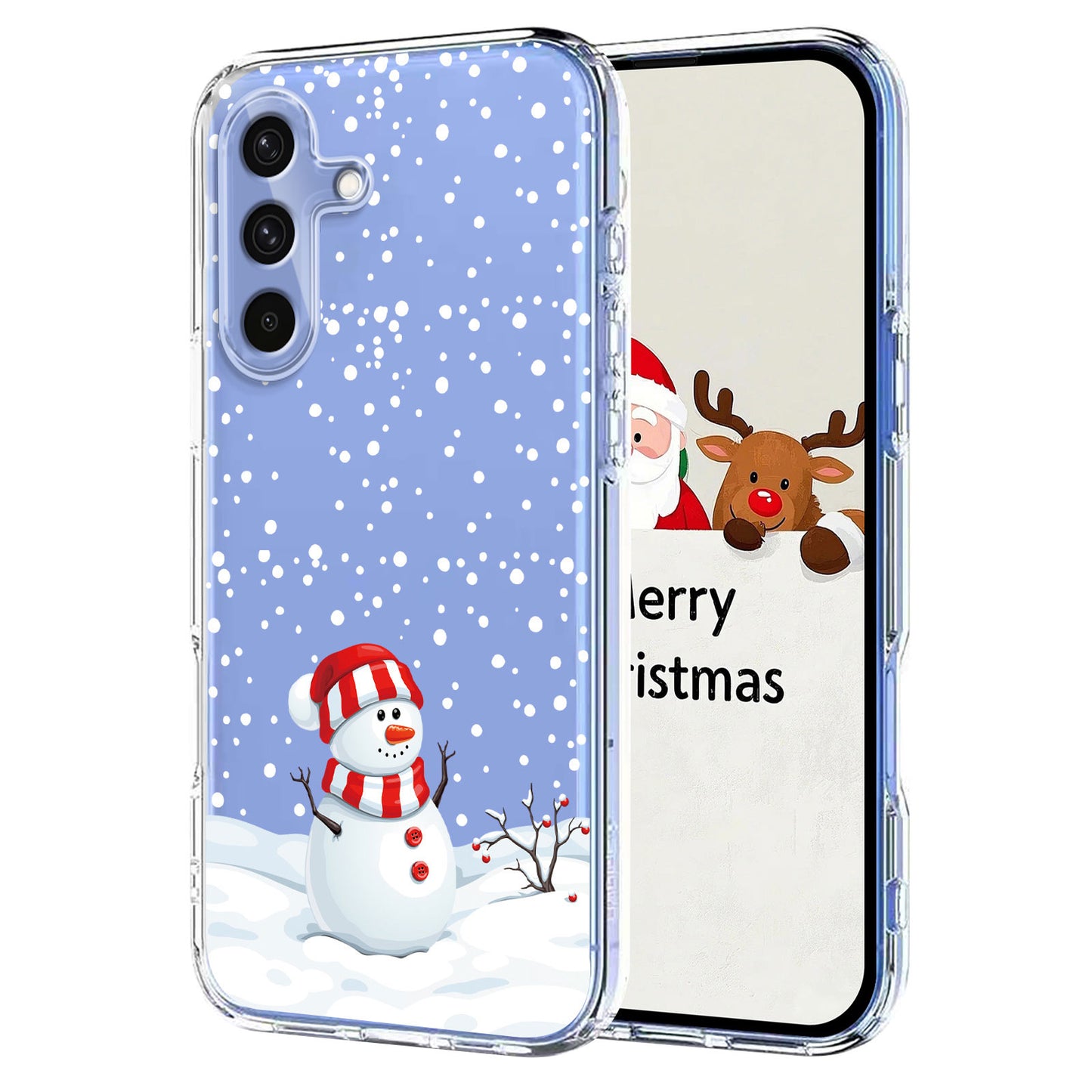 For-Samsung-Galaxy-A56-5G-Case-Christmas-Themed-Pattern-Printing-TPU-Phone-Back-Cover-Christmas-Snowman