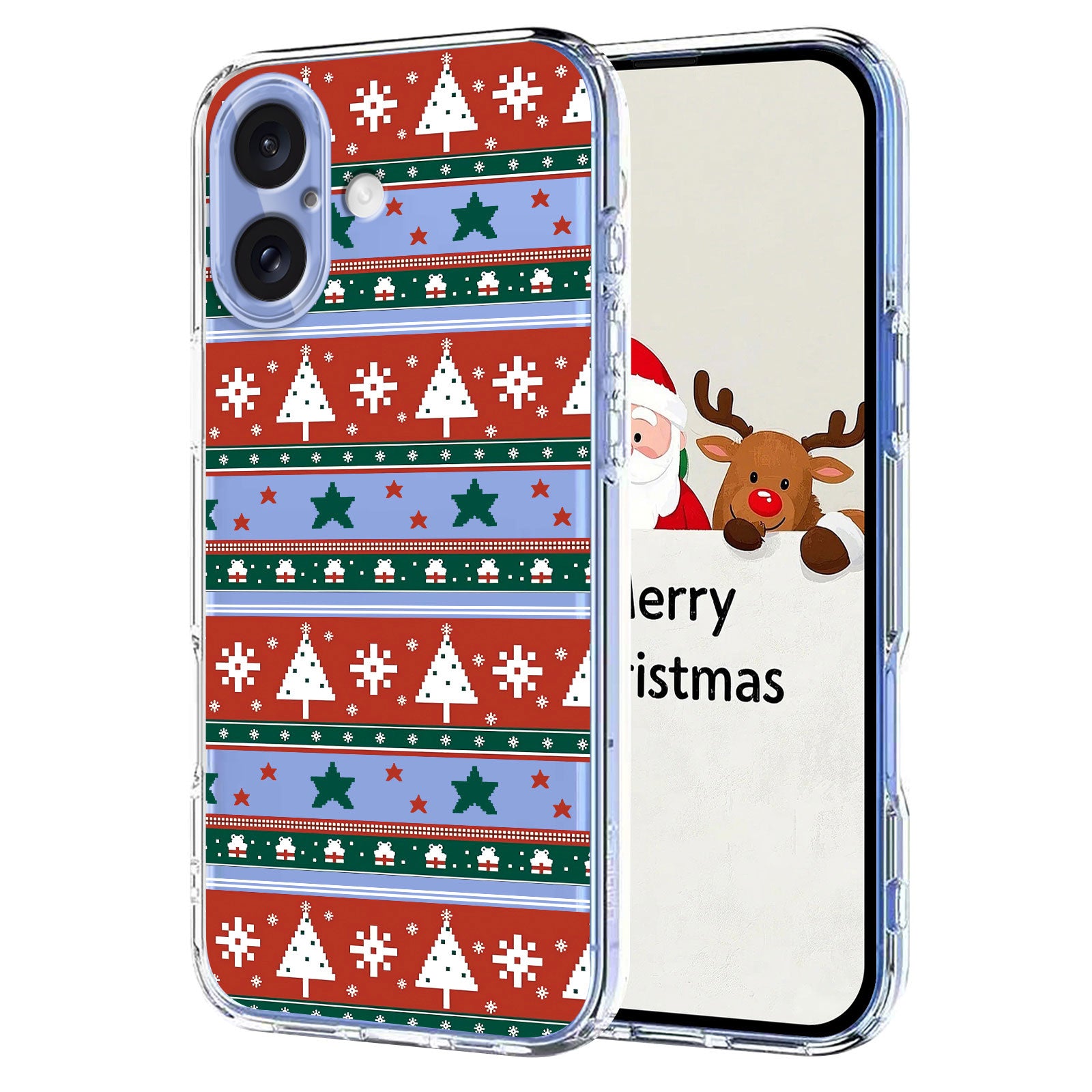 For-iPhone-16-Case-Christmas-Themed-Pattern-Printing-TPU-Phone-Back-Cover-Christmas-Ribbons