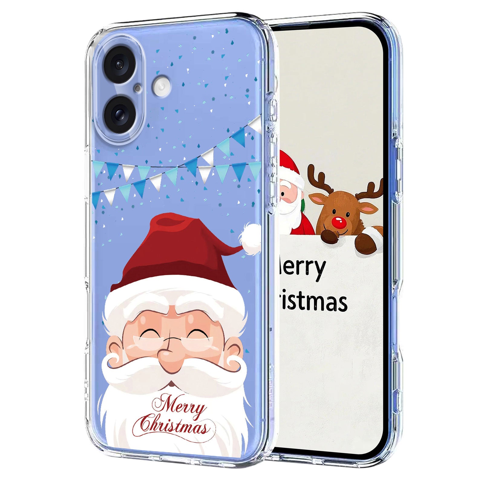 For-iPhone-16-Case-Christmas-Themed-Pattern-Printing-TPU-Phone-Back-Cover-Santa-Claus