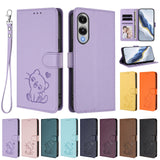 For-Samsung-Galaxy-S25-Edge-Wallet-Case-with-Wrist-Strap-Love-Cat-Pattern-Imprint-Leather-Phone-Cover-Light-Purple