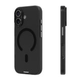 YOUNGKIT-For-iPhone-17-Matte-Case-Compatible-with-MagSafe-PET-TPU-Phone-Cover-Transparent-Black