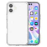 AMORUS-For-iPhone-16-Plus-Case-Soft-TPU-Hard-PC-Back-Shockproof-Phone-Cover-Glitter-White