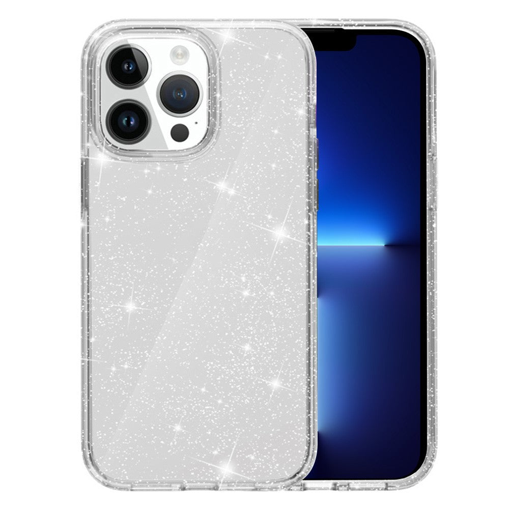 AMORUS-For-iPhone-13-Pro-Case-Soft-TPU-Hard-PC-Back-Shockproof-Phone-Cover-Glitter-White