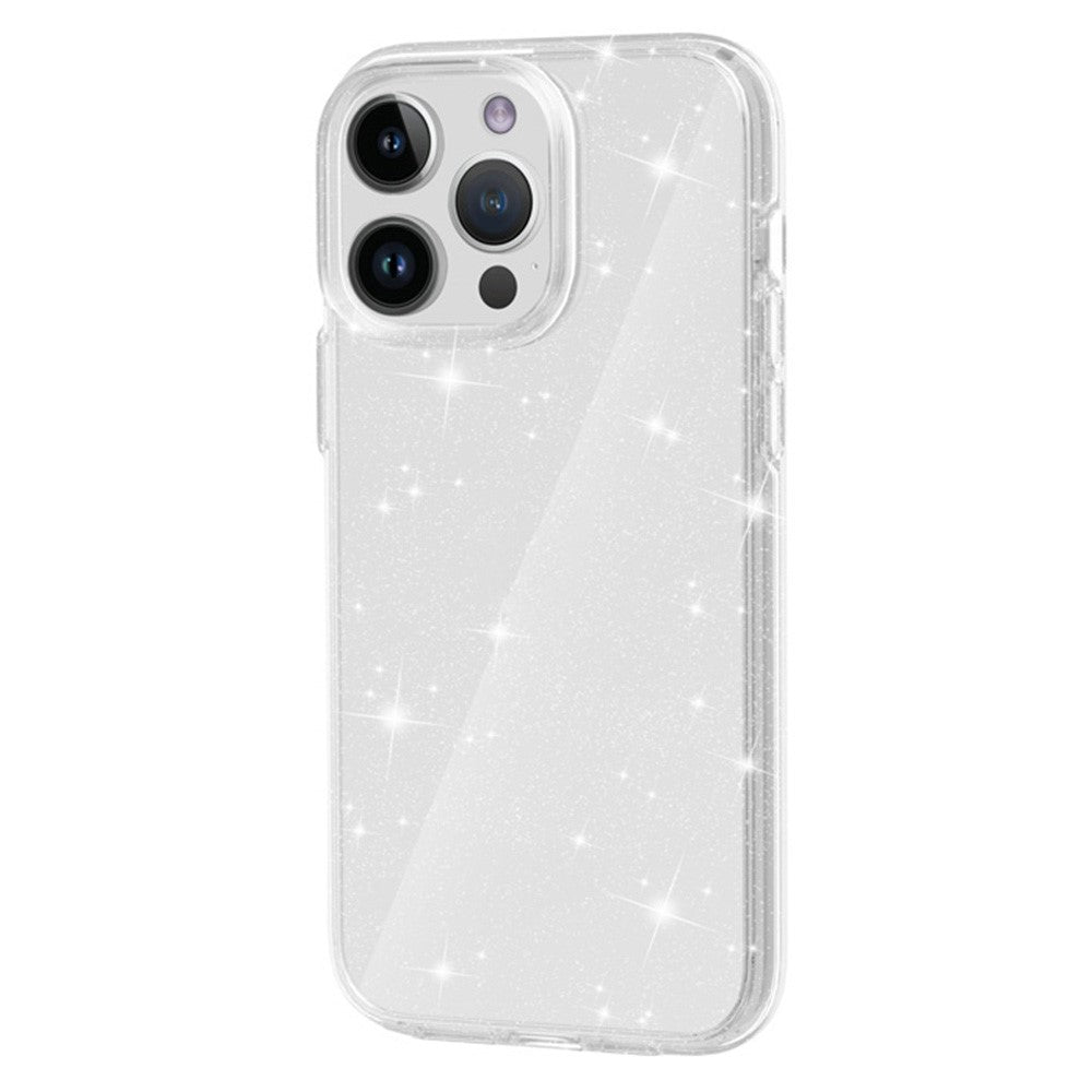 AMORUS-For-iPhone-13-Pro-Case-Soft-TPU-Hard-PC-Back-Shockproof-Phone-Cover-Glitter-White