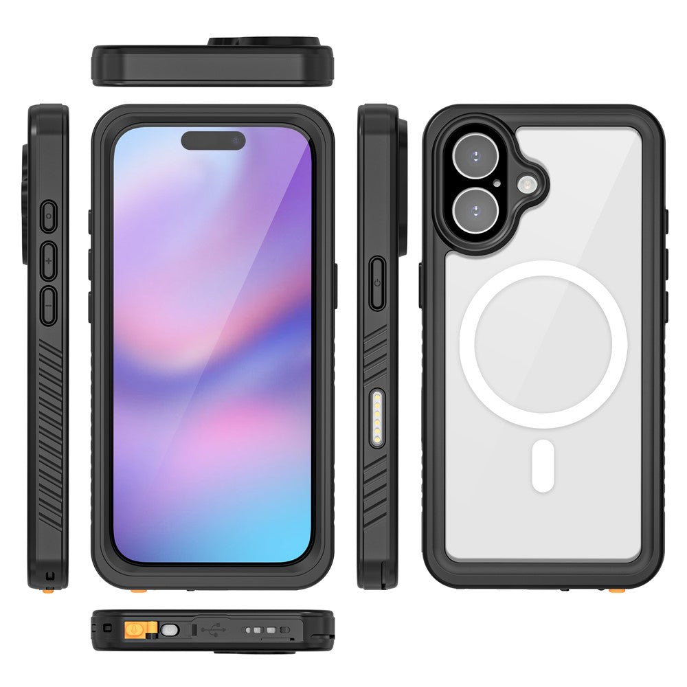 REDPEPPER-FS-/-FM-Series-For-iPhone-17-Clear-Case-Compatible-with-MagSafe-PC-TPU-PET-IP68-Waterproof-Phone-Cover