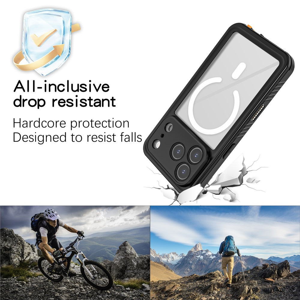 REDPEPPER-FS-/-FM-Series-For-iPhone-17-Pro-Clear-Case-Compatible-with-MagSafe-PC-TPU-PET-IP68-Waterproof-Phone-Cover