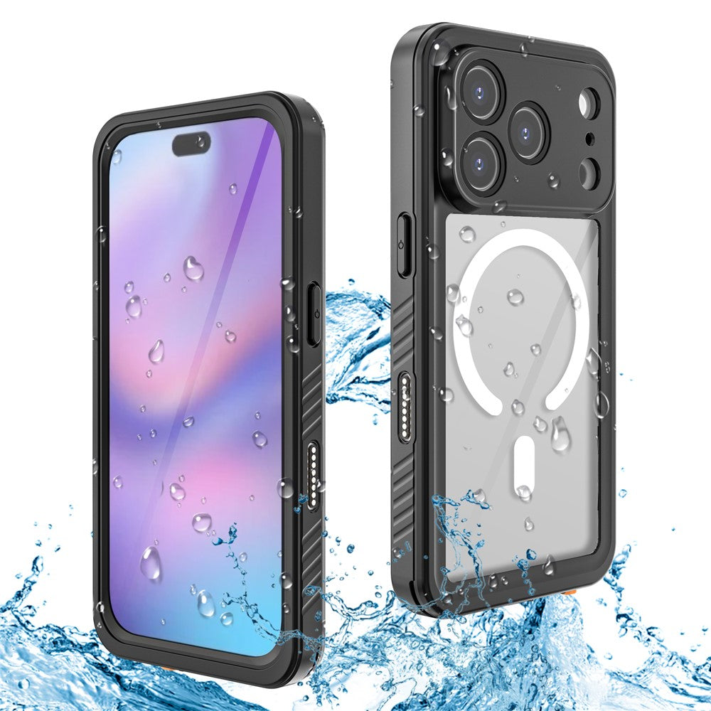 REDPEPPER-FS-/-FM-Series-For-iPhone-17-Pro-Clear-Case-Compatible-with-MagSafe-PC-TPU-PET-IP68-Waterproof-Phone-Cover