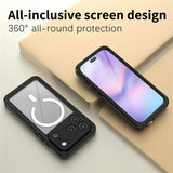REDPEPPER-FS-/-FM-Series-For-iPhone-17-Pro-Clear-Case-Compatible-with-MagSafe-PC-TPU-PET-IP68-Waterproof-Phone-Cover