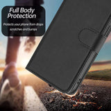 For-Samsung-Galaxy-A06-5G-/-Galaxy-A07-5G-Leather-Case-Solid-Color-Phone-Cover-with-Wallet-Black