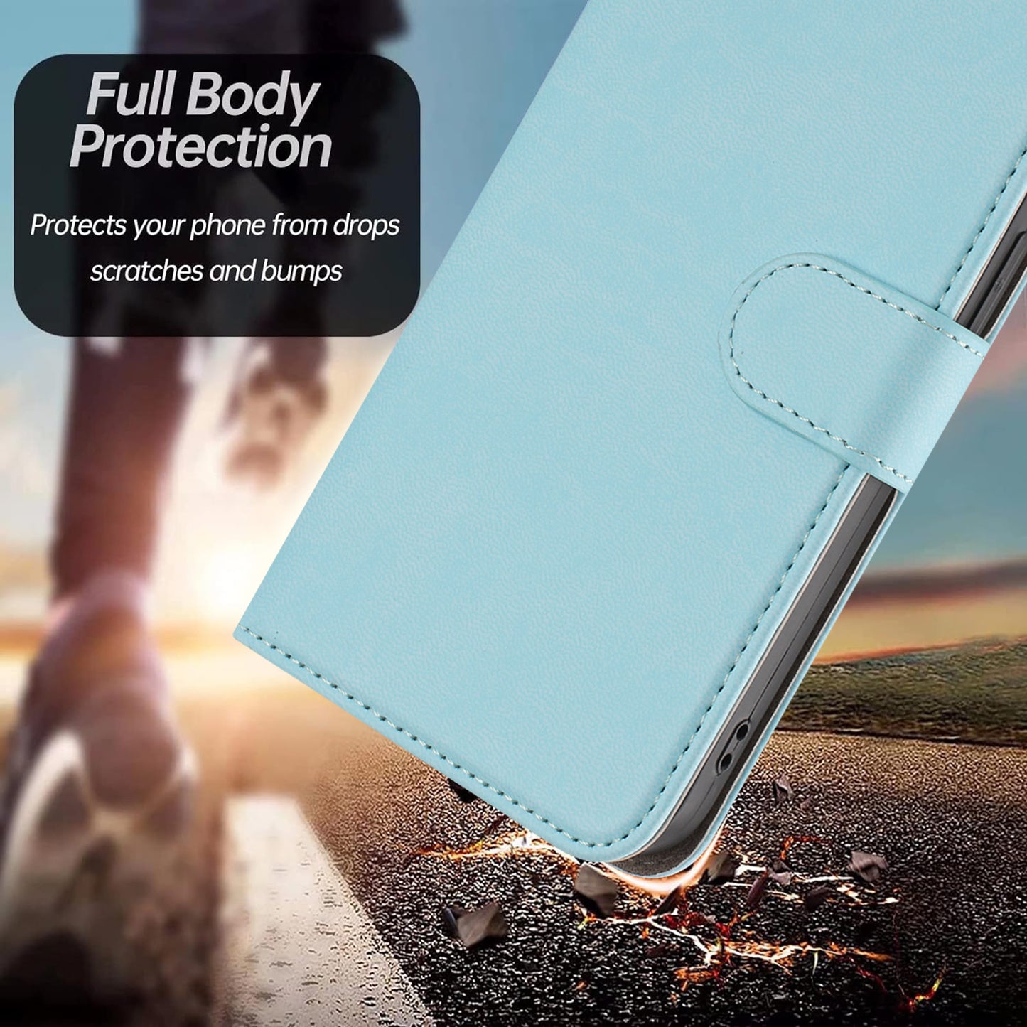 For-Samsung-Galaxy-A06-5G-/-Galaxy-A07-5G-Leather-Case-Solid-Color-Phone-Cover-with-Wallet-Baby-Blue