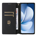 Leather-Case-for-Realme-Note-70T-4G-/-Note-70-4G-/-Narzo-80-Lite-4G-/-Realme-C71-4G-(India)-Wallet-Rhombus-Imprinted-Phone-Cover-Red