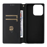 Leather-Case-for-Realme-Note-70T-4G-/-Note-70-4G-/-Narzo-80-Lite-4G-/-Realme-C71-4G-(India)-Wallet-Rhombus-Imprinted-Phone-Cover-Brown