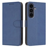 For-Samsung-Galaxy-S25-FE-Leather-Case-Solid-Color-Phone-Cover-with-Wallet-Sapphire