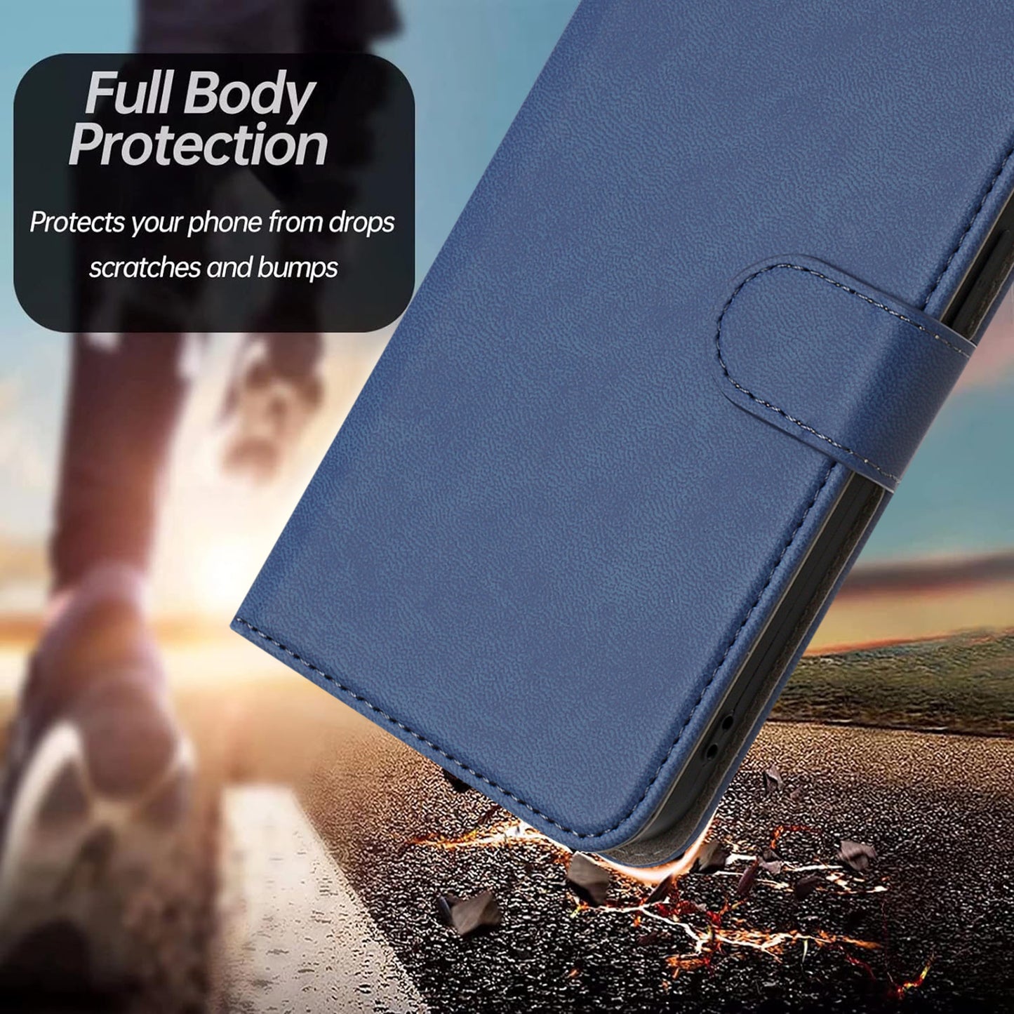 For-Samsung-Galaxy-S25-FE-Leather-Case-Solid-Color-Phone-Cover-with-Wallet-Sapphire
