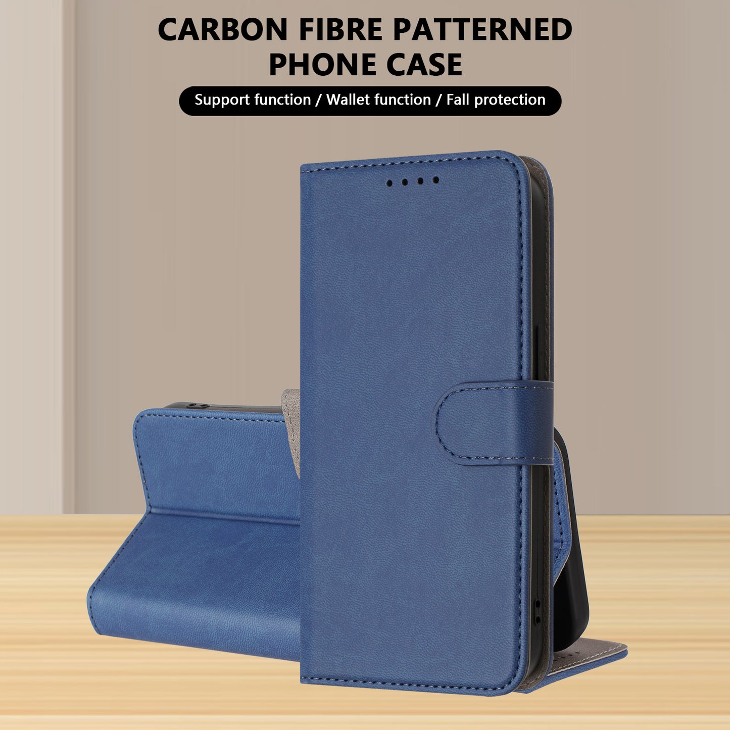 For-Samsung-Galaxy-S25-FE-Leather-Case-Solid-Color-Phone-Cover-with-Wallet-Sapphire