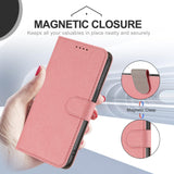 For-Samsung-Galaxy-S25-FE-Leather-Case-Solid-Color-Phone-Cover-with-Wallet-Pink