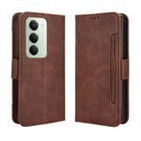 For-Xiaomi-Redmi-15-4G-(EU)-(171mm)-Leather-Case-Phone-Wallet-Cover-with-Multiple-Card-Slots-Brown