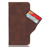 For-Xiaomi-Redmi-15-4G-(EU)-(171mm)-Leather-Case-Phone-Wallet-Cover-with-Multiple-Card-Slots-Brown