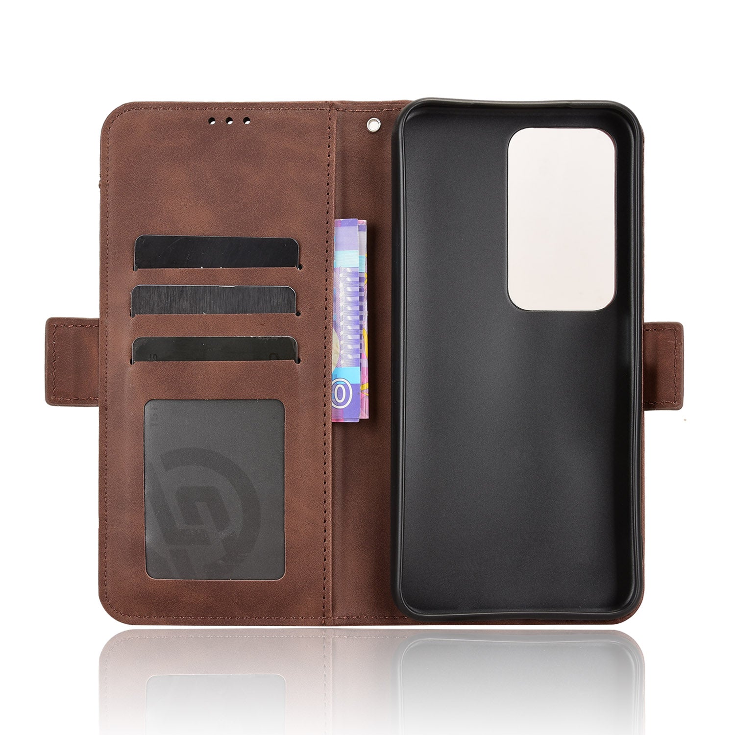 For-Xiaomi-Redmi-15-4G-(EU)-(171mm)-Leather-Case-Phone-Wallet-Cover-with-Multiple-Card-Slots-Brown