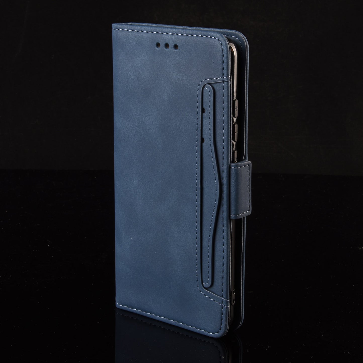 For-Honor-400-Smart-5G-/-4G-/-X7d-4G-Leather-Case-Phone-Wallet-Cover-with-Multiple-Card-Slots-Blue