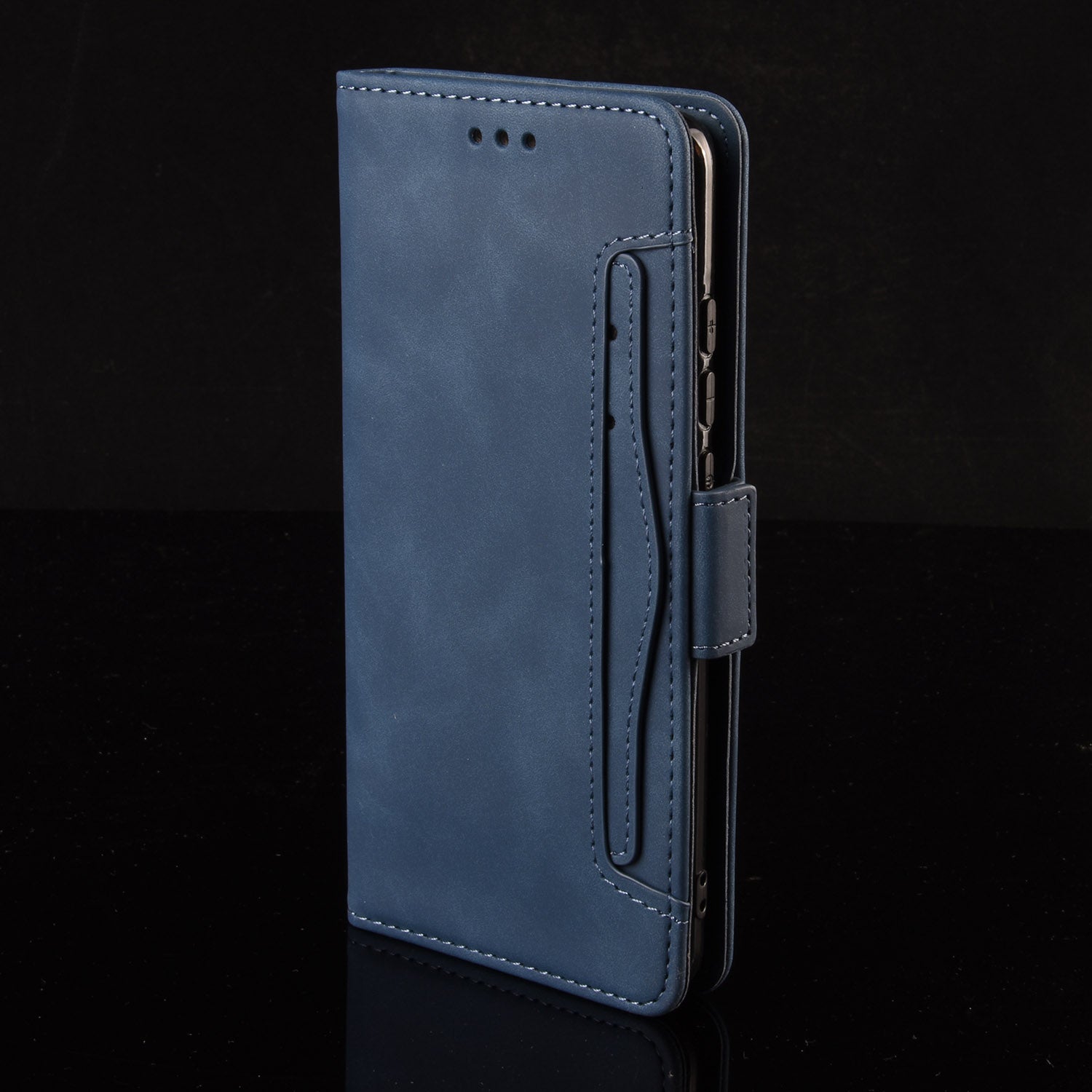 For-Honor-400-Smart-5G-/-4G-/-X7d-4G-Leather-Case-Phone-Wallet-Cover-with-Multiple-Card-Slots-Blue