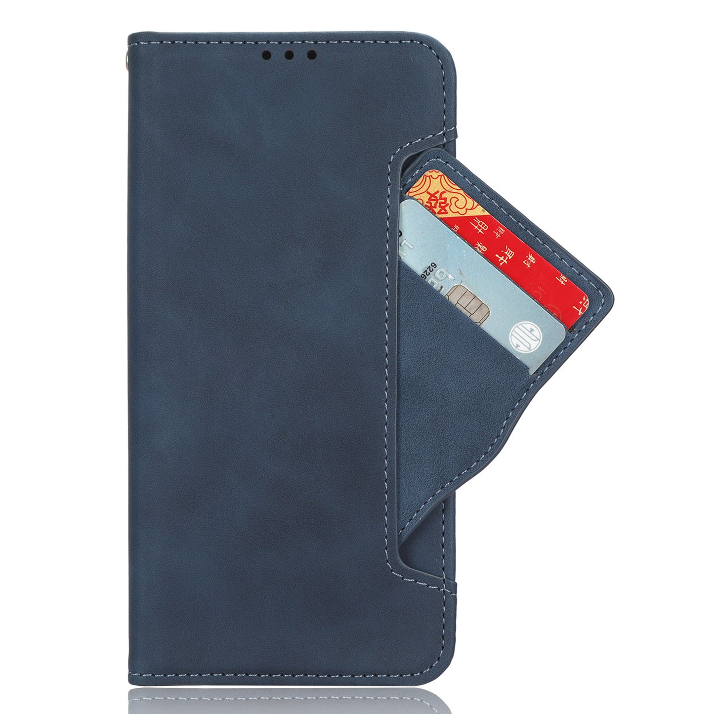For-Honor-400-Smart-5G-/-4G-/-X7d-4G-Leather-Case-Phone-Wallet-Cover-with-Multiple-Card-Slots-Blue