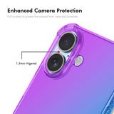For-iPhone-16-TPU-Case-ENKAY-Thickened-Four-Corner-Drop-proof-Phone-Back-Cover-Purple-/-Blue