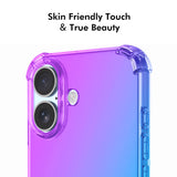 For-iPhone-16-TPU-Case-ENKAY-Thickened-Four-Corner-Drop-proof-Phone-Back-Cover-Purple-/-Blue