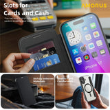 AMORUS-For-iPhone-17-Case-Compatible-with-MagSafe-RFID-Blocking-Card-Holder-Leather-Phone-Cover-Black