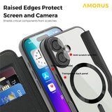 AMORUS-For-iPhone-17-Case-Compatible-with-MagSafe-RFID-Blocking-Card-Holder-Leather-Phone-Cover-Black