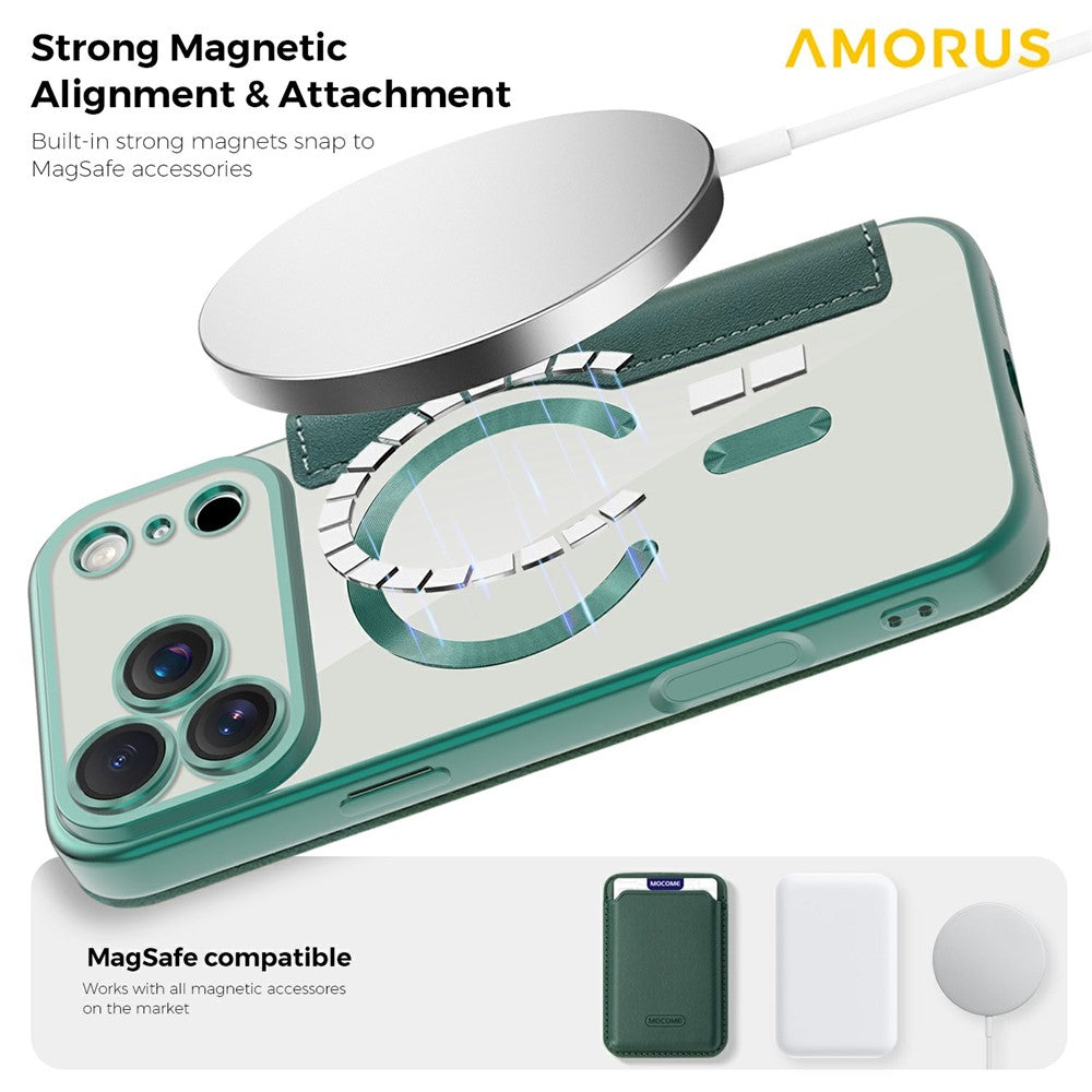 AMORUS-For-iPhone-17-Pro-Max-Case-Compatible-with-MagSafe-RFID-Blocking-Card-Holder-Leather-Phone-Cover-Blackish-Green