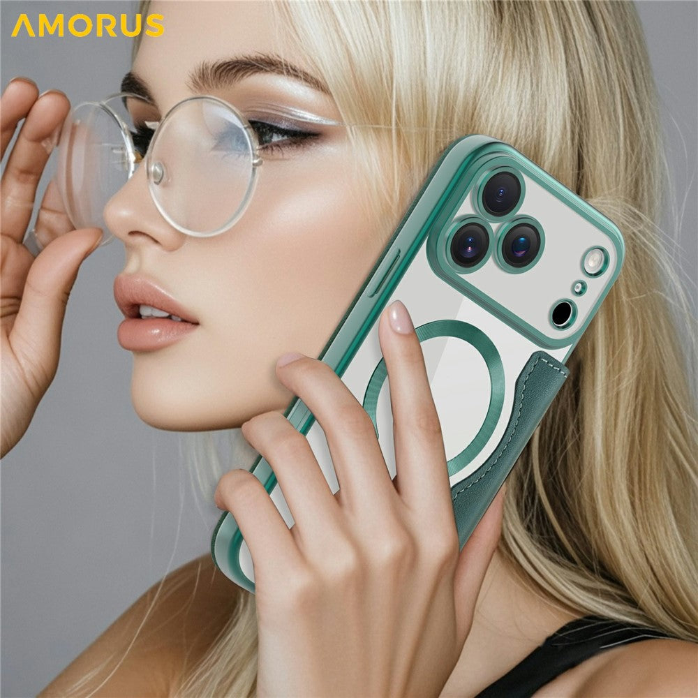 AMORUS-For-iPhone-17-Pro-Max-Case-Compatible-with-MagSafe-RFID-Blocking-Card-Holder-Leather-Phone-Cover-Blackish-Green