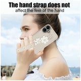 For-iPhone-17-Case-Card-Slots-Leather-Coated-TPU-Flower-Phone-Cover-with-2-Straps-Beige