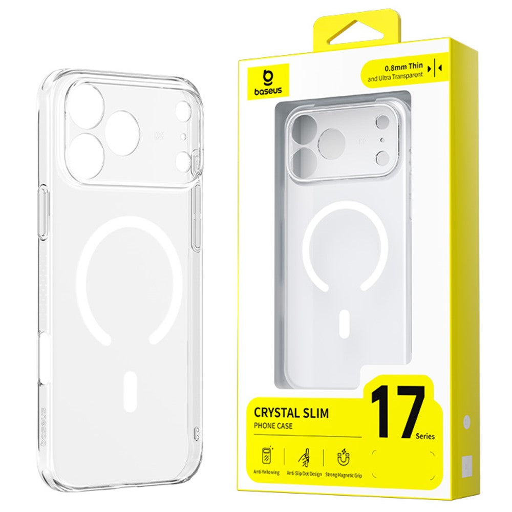 BASEUS-Crystal-Series-For-iPhone-17-Pro-Case-Compatible-with-MagSafe-Slim-Clear-PC-Phone-Cover