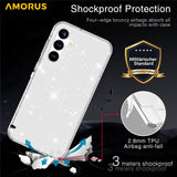 AMORUS-For-Samsung-Galaxy-A36-5G-/-A56-5G-Case-Soft-TPU-Hard-PC-Back-Shockproof-Phone-Cover-Glitter-White
