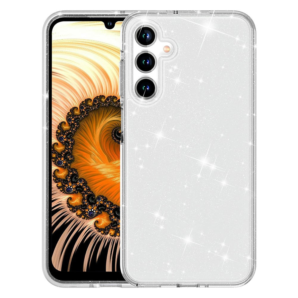 AMORUS-For-Samsung-Galaxy-A26-5G-/-A17-5G-Case-Soft-TPU-Hard-PC-Back-Shockproof-Phone-Cover-Glitter-White