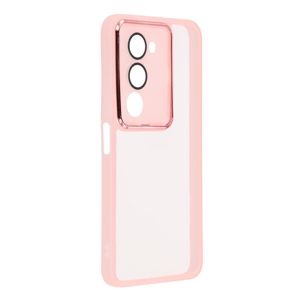 For-Xiaomi-Redmi-15-5G-(Global)-(169mm)-Case-Electroplated-Camera-Frame-TPU-Phone-Cover-Transparent-Pink