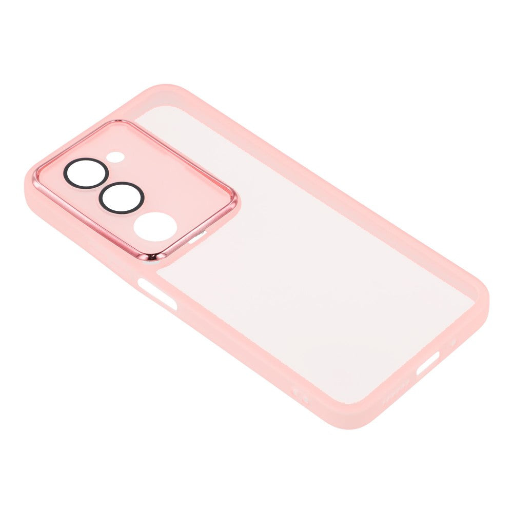 For-Xiaomi-Redmi-15-5G-(Global)-(169mm)-Case-Electroplated-Camera-Frame-TPU-Phone-Cover-Transparent-Pink