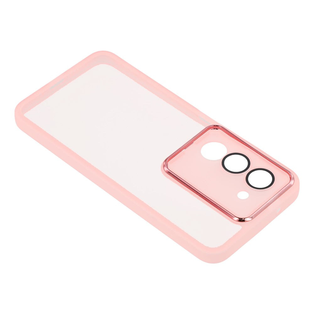 For-Xiaomi-Redmi-15-5G-(Global)-(169mm)-Case-Electroplated-Camera-Frame-TPU-Phone-Cover-Transparent-Pink