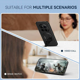 For-Honor-Magic7-Pro-5G-Case-Compatible-with-MagSafe-Hidden-Kickstand-Skin-Feel-Matte-PC-TPU-Phone-Back-Cover-Black