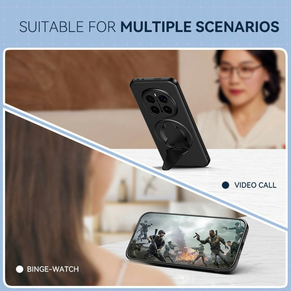 For-Honor-Magic7-Pro-5G-Case-Compatible-with-MagSafe-Hidden-Kickstand-Skin-Feel-Matte-PC-TPU-Phone-Back-Cover-Black