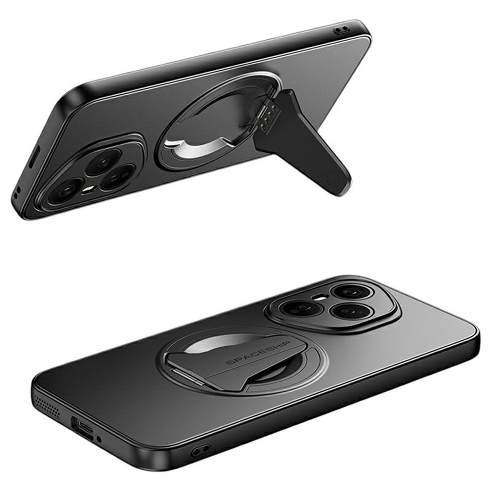 For-Honor-400-Pro-5G-(Global)-Case-Compatible-with-MagSafe-Hidden-Kickstand-Skin-Feel-Matte-PC-TPU-Phone-Back-Cover-Black