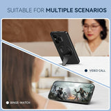 For-Honor-400-Pro-5G-(Global)-Case-Compatible-with-MagSafe-Hidden-Kickstand-Skin-Feel-Matte-PC-TPU-Phone-Back-Cover-Black