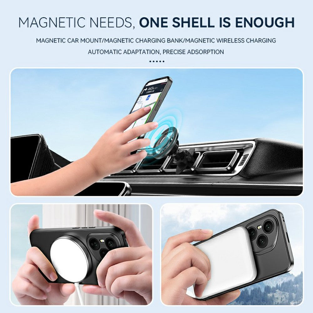 For-Honor-400-Pro-5G-(Global)-Case-Compatible-with-MagSafe-Hidden-Kickstand-Skin-Feel-Matte-PC-TPU-Phone-Back-Cover-Black