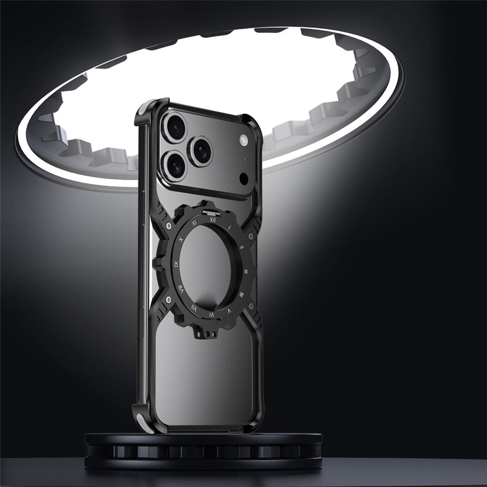 For-iPhone-17-Pro-Max-Magnetic-Case-Luminous-Kickstand-Aluminum-Alloy-X-Shape-Bumper-Phone-Cover-Orange