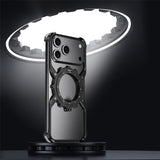 For-iPhone-17-Pro-Max-Magnetic-Case-Luminous-Kickstand-Aluminum-Alloy-X-Shape-Bumper-Phone-Cover-Orange