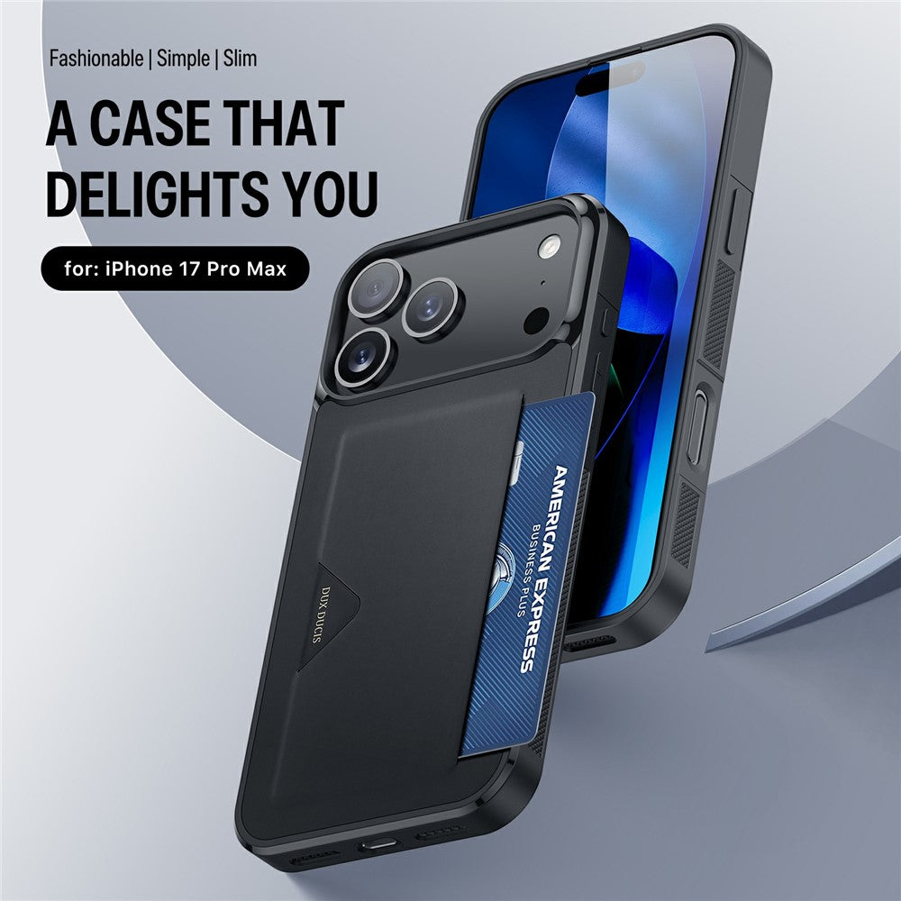 DUX-DUCIS-Pocard-Series-For-iPhone-17-Pro-Max-Case-Card-Holder-Leather-+-PC-+-TPU-Phone-Cover