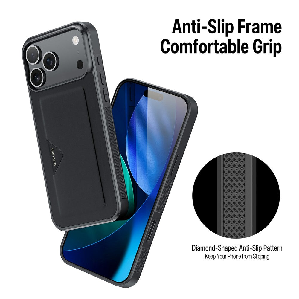 DUX-DUCIS-Pocard-Series-For-iPhone-17-Pro-Max-Case-Card-Holder-Leather-+-PC-+-TPU-Phone-Cover
