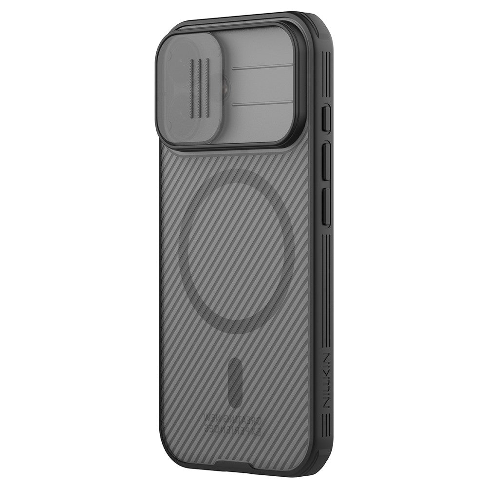 NILLKIN-Camshield-Pro-Magnetic-Series-For-iPhone-17-Case-TPU-+-PC-Clear-Black-Phone-Cover-with-Camera-Slider