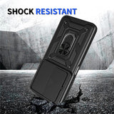 For-Xiaomi-Redmi-15-4G-(EU)-(171mm)-Case-with-Slide-Camera-Lid-PC-+-TPU-Kickstand-Phone-Cover-Black